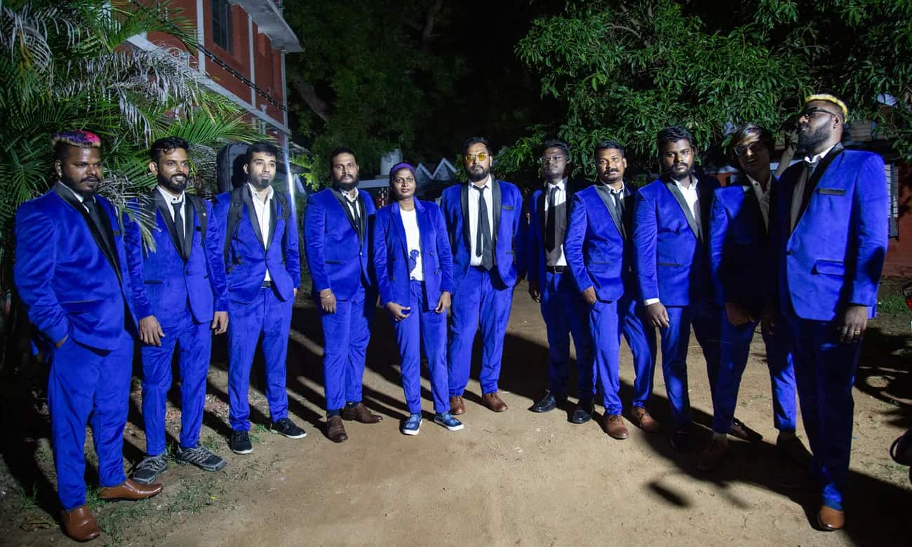 Casteless Collective pictured before a concert in Madurai. Photograph: M Palani Kumar/PEP Collective